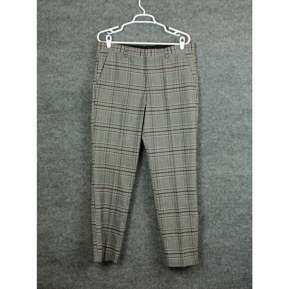 Express Pant's Women's 32X32 Slim Plaid Black Brown Tappered Leg - Picture 1 of 9